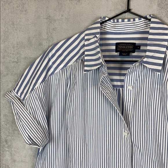 Pendleton blue and white striped midi dress - Picture 2 of 4